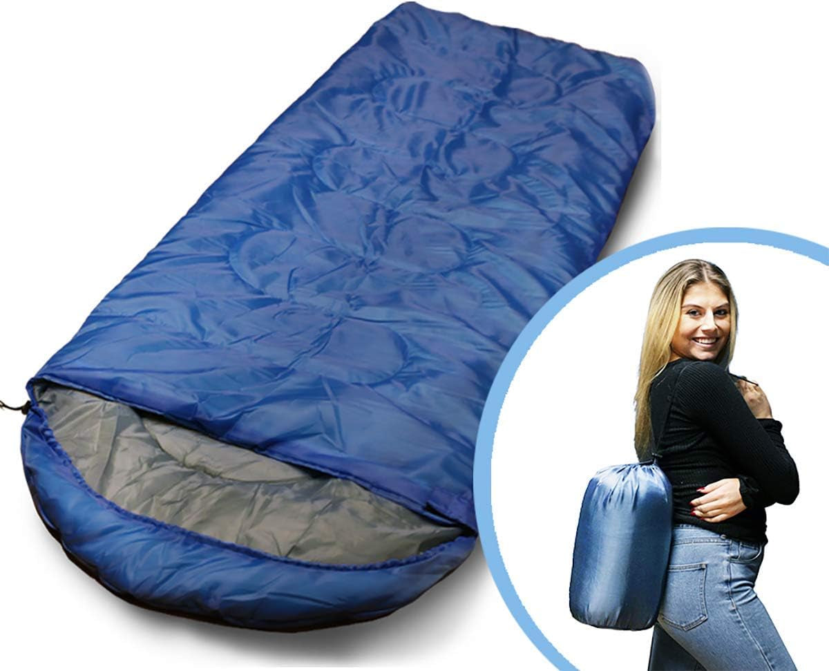 1 Pack Camping Lightweight Sleeping Bag – 3 Season Warm & Cool Weather – Outdoor Gear, Adults and Kids, Hiking, Waterproof, Compact, Sleeping Bags Bulk Wholesale
