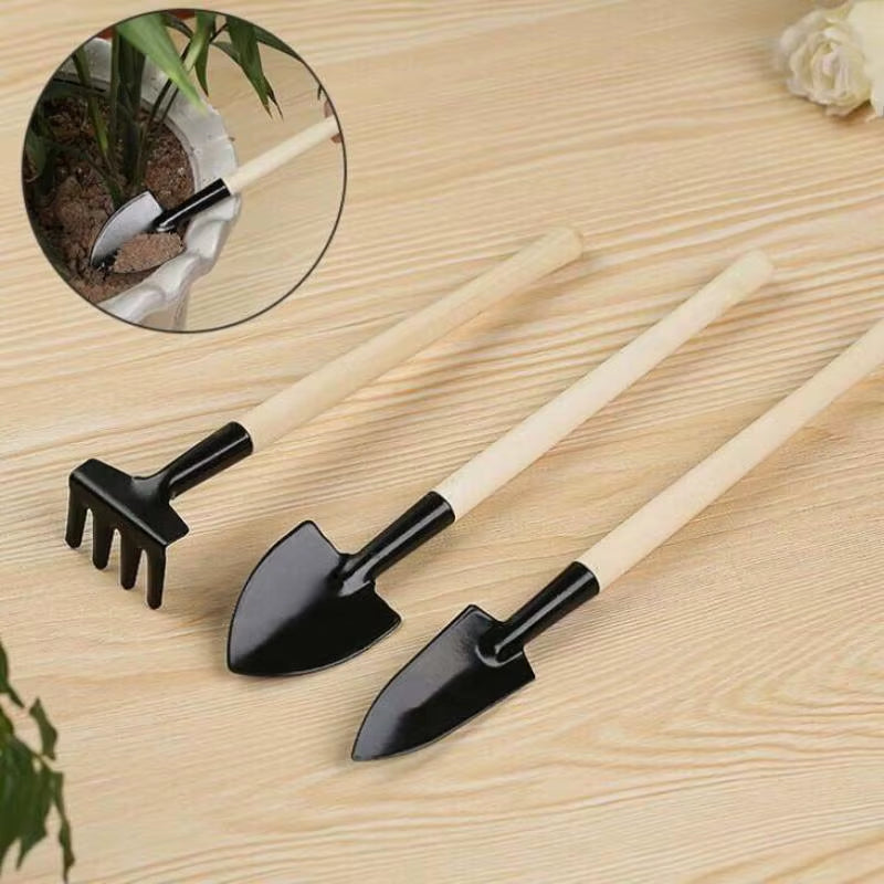 3Pcs/Set Mini Gardening Tool Set Potting Kit with Small Shovel for Indoor Plants Flower Soil Cultivation