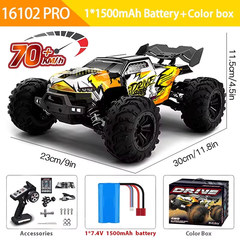 1:16 RC Monster Truck 4WD High Speed Off-Road Climbing Vehicle, Boys Remote Control Toy Car