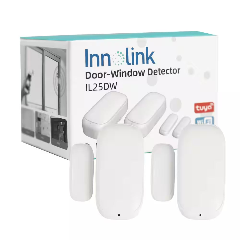 Entry Sensor (Pack of 2) - TUYA Wifi Window and Door Protection, Real-Time Wireless Door Sensor, with TUYA App