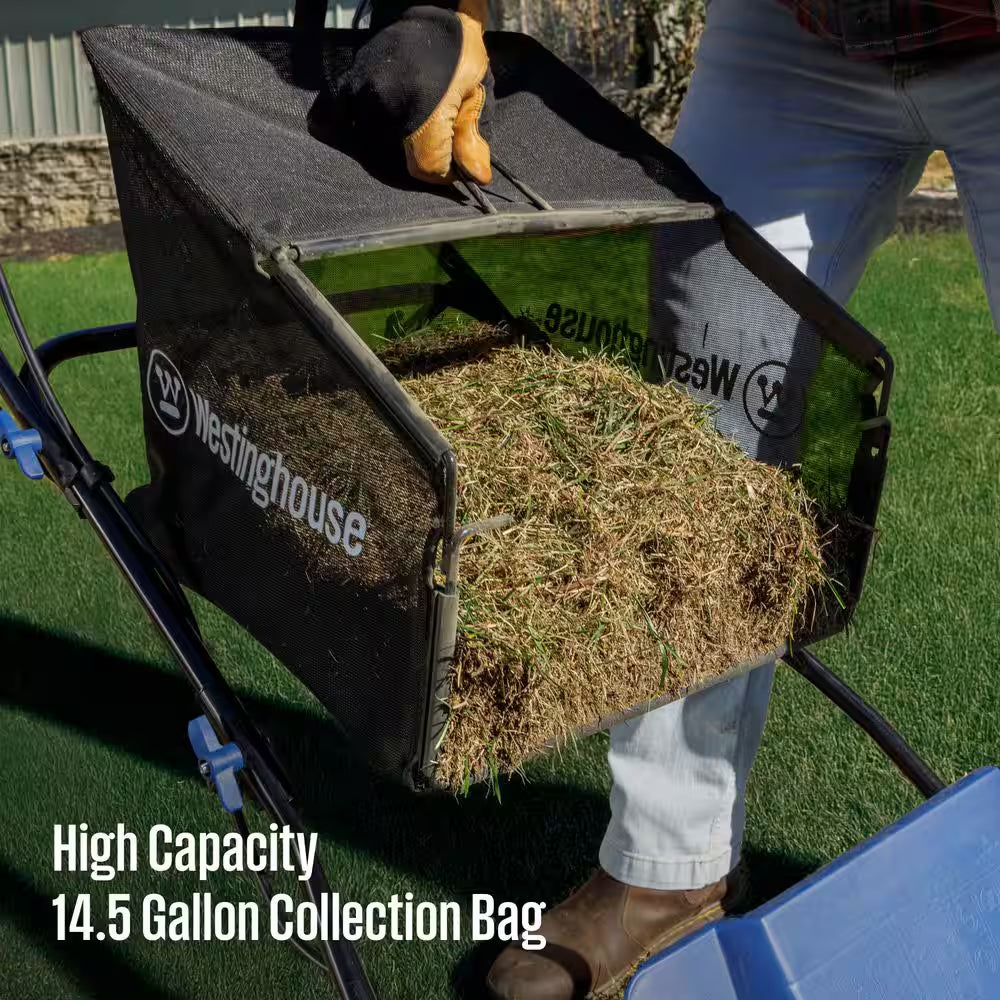 16 In. 15 Amp Corded Electric Dethatcher and Aerator with 14.5 Gal. Collection Bag
