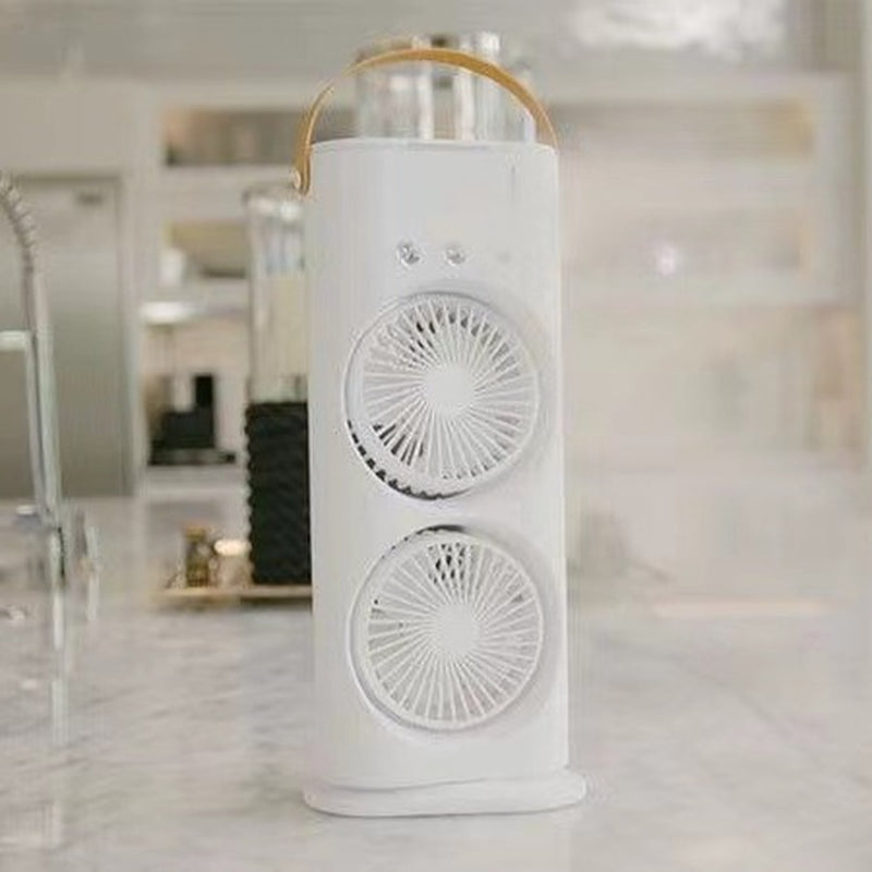 Double-Ended Spray Fan Portable Humidifier Fan Air Conditioner Household Small Air Cooler Hydrocooling Portable Air Adjustment