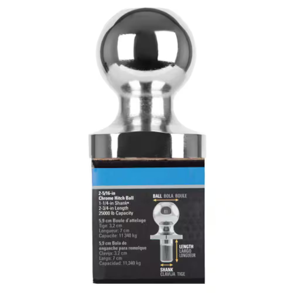 Trailer Hitch Ball with Chrome Finish
