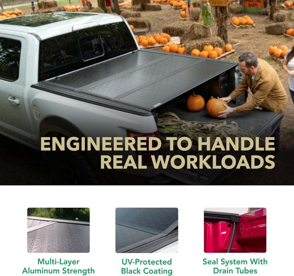 EFX Hard Tri-Fold Truck Bed Tonneau Cover | GC34006 | Fits 2002 - 2018, 2019 - 2020 Classic Dodge Ram 1500 W/O Rambox 5' 7" Bed (67.4")