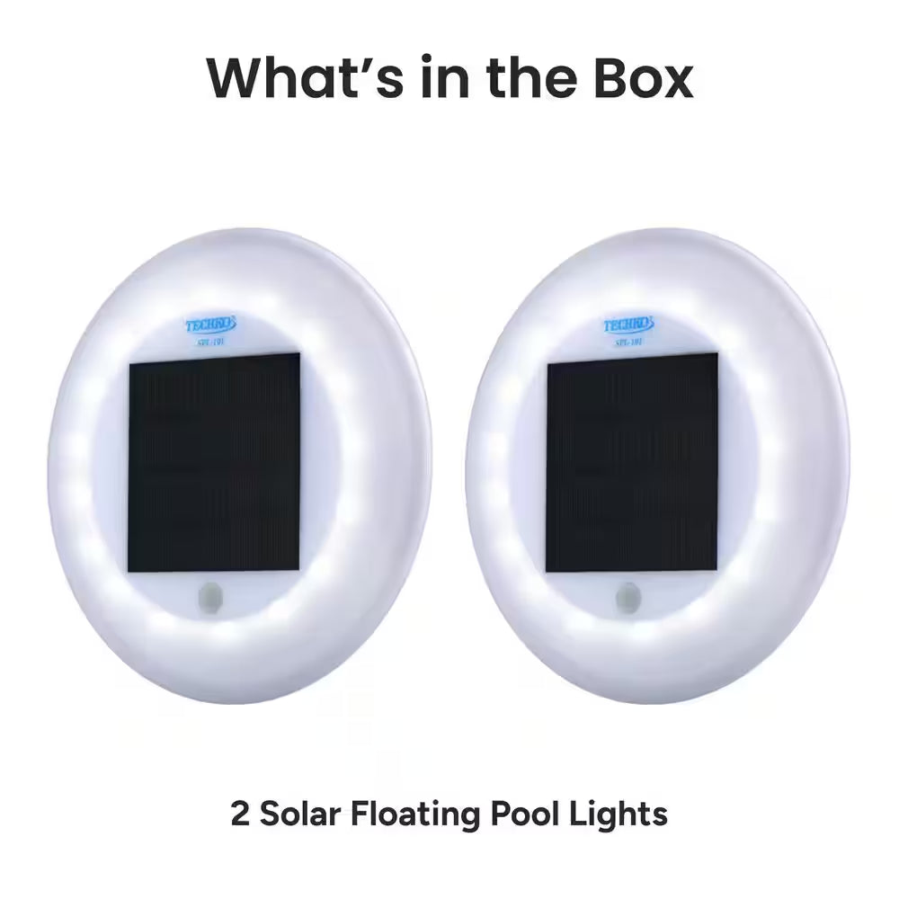 Solar Floating LED Pool Lights – IP68 Waterproof (2-Pack)