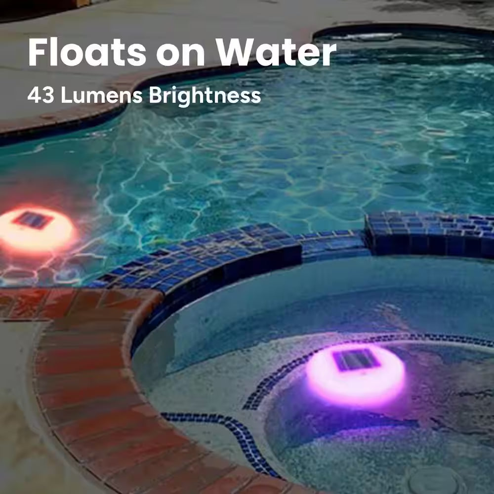 Solar Pool Lights in Multi-Color (2-Pack)
