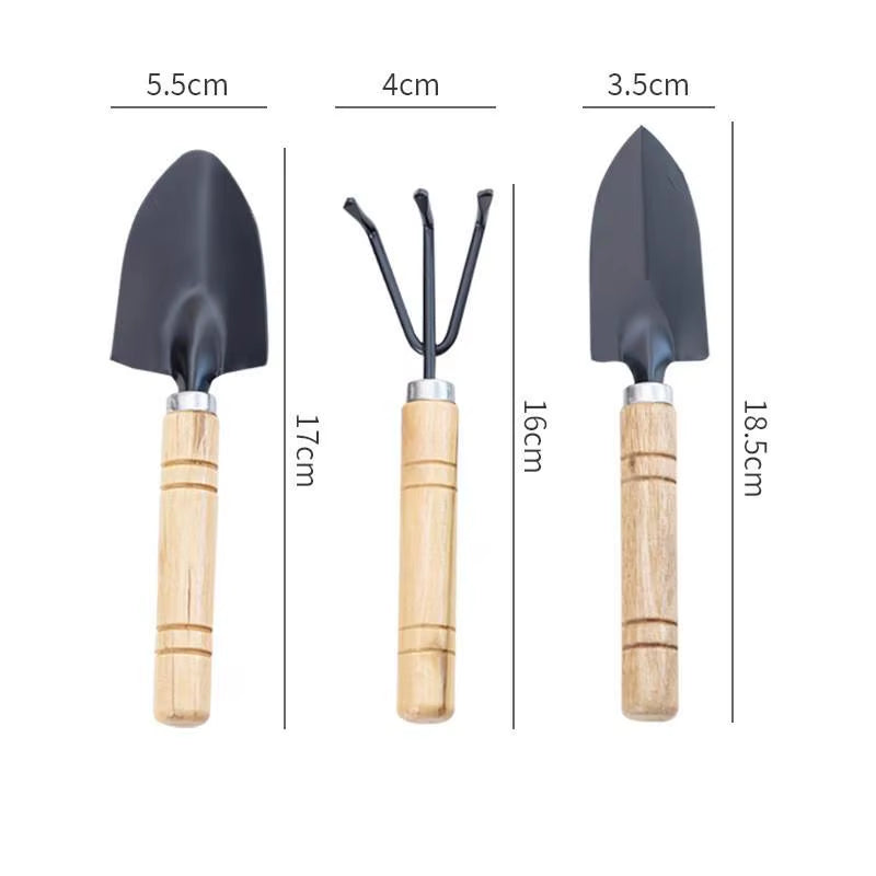 3Pcs/Set Mini Gardening Tool Set Potting Kit with Small Shovel for Indoor Plants Flower Soil Cultivation