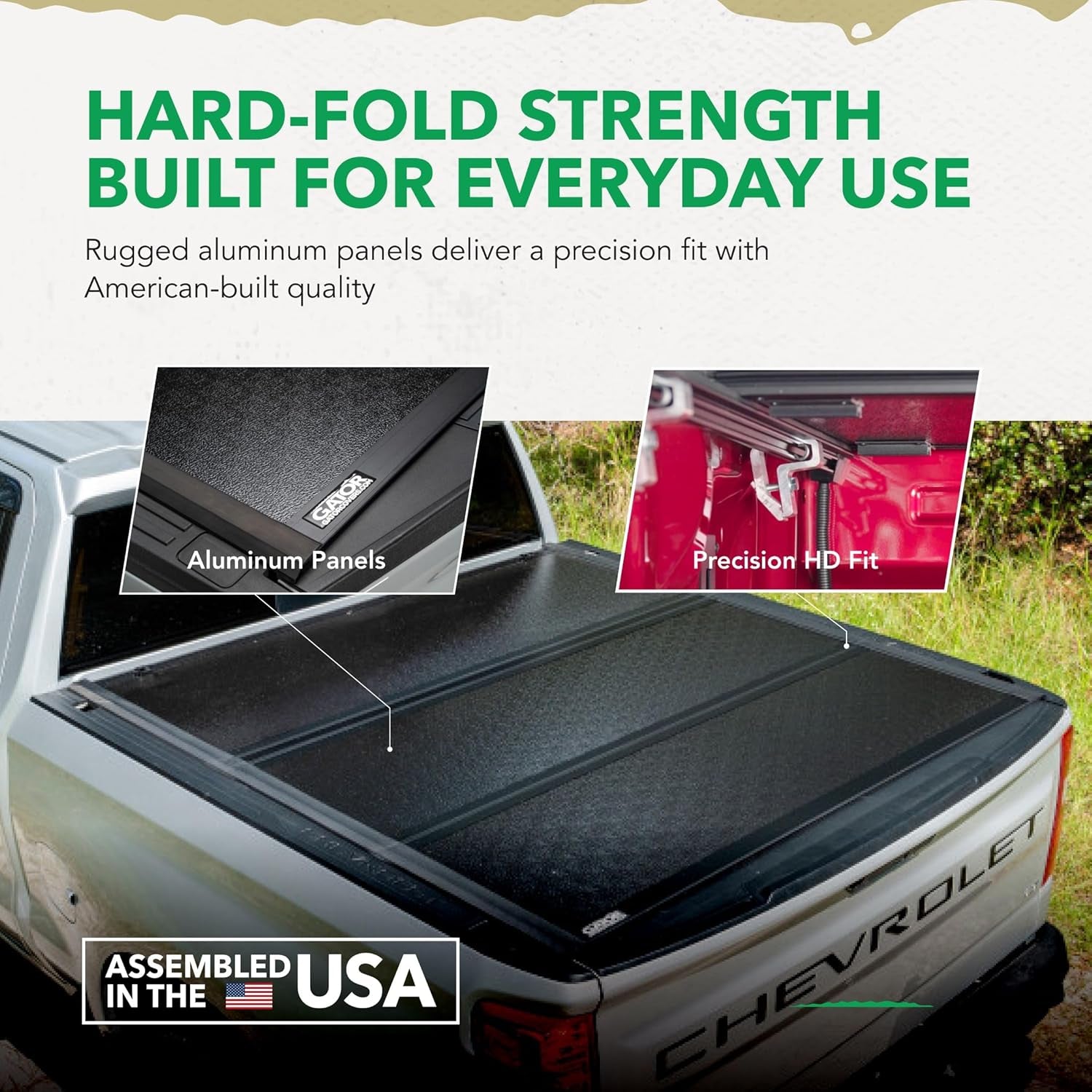 EFX Hard Tri-Fold Truck Bed Tonneau Cover | GC34006 | Fits 2002 - 2018, 2019 - 2020 Classic Dodge Ram 1500 W/O Rambox 5' 7" Bed (67.4")