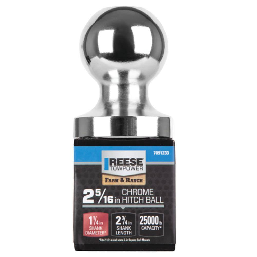 Trailer Hitch Ball with Chrome Finish