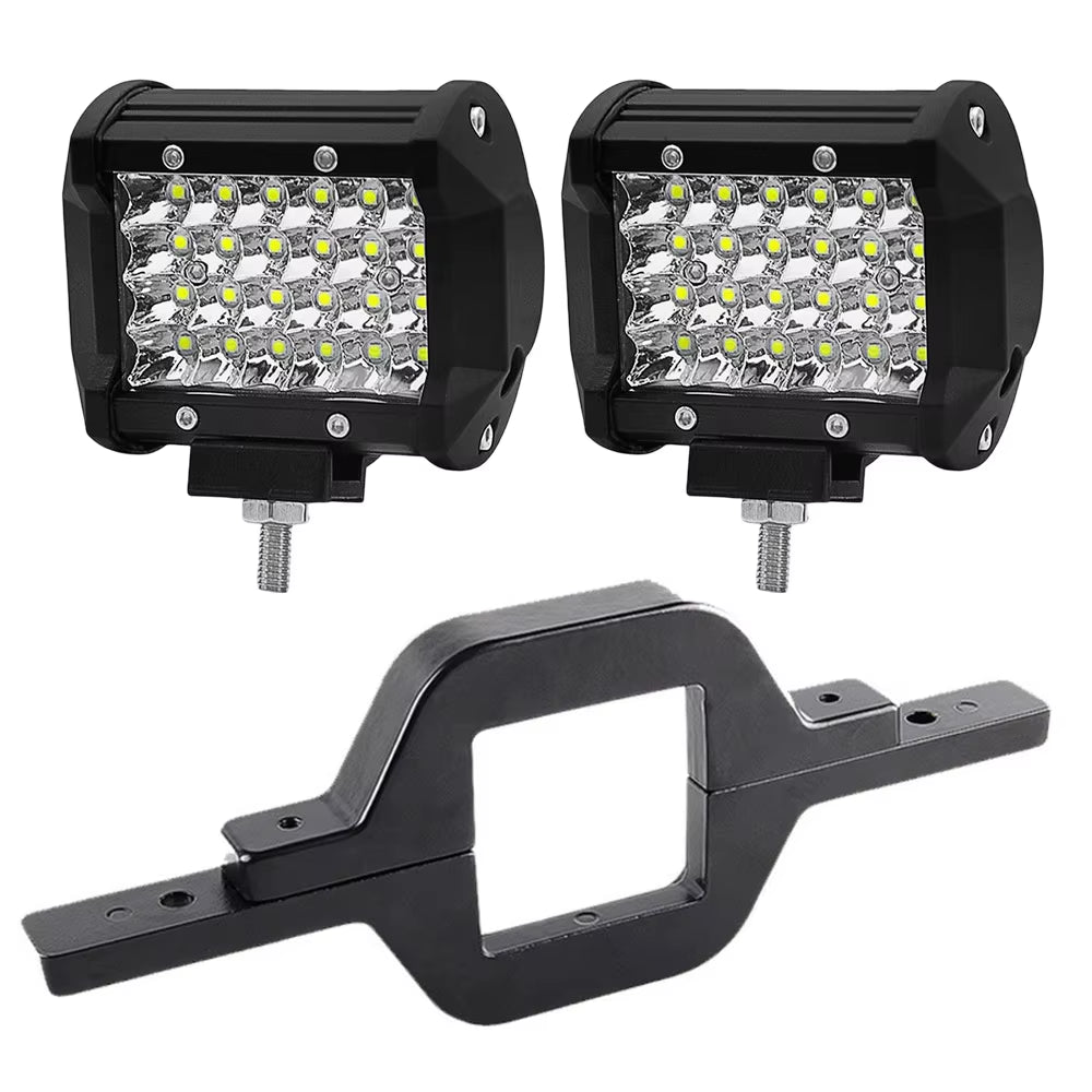 2PCS LED Light Bar Tow Hitch Hook Lights Bar 4X4 off Road Ditch Lamp Spotlights Holder 12-24V Headlights for Truck Tractor Atv