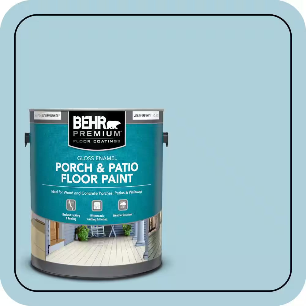 1 Gal. #PFC-56 Pools of Blue Gloss Enamel Interior/Exterior Porch and Patio Floor Paint