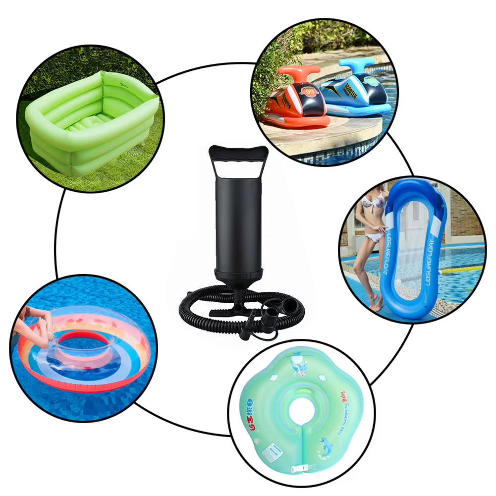 Quick Hand Air Pump Manual Compressor for Inflatable Mattress Swimming Ring Pool Toy Hand-Pull Fast Air Filling Inflator Blower