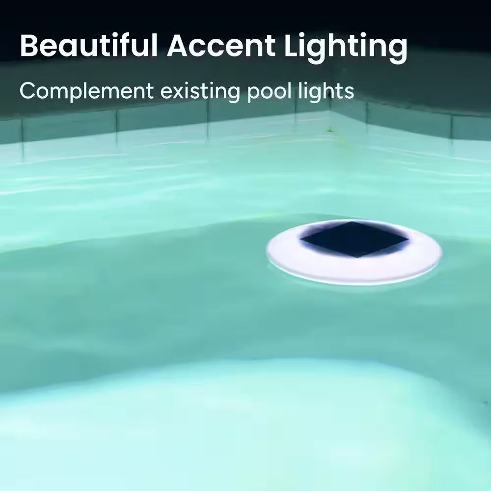 Solar Floating LED Pool Lights – IP68 Waterproof (2-Pack)