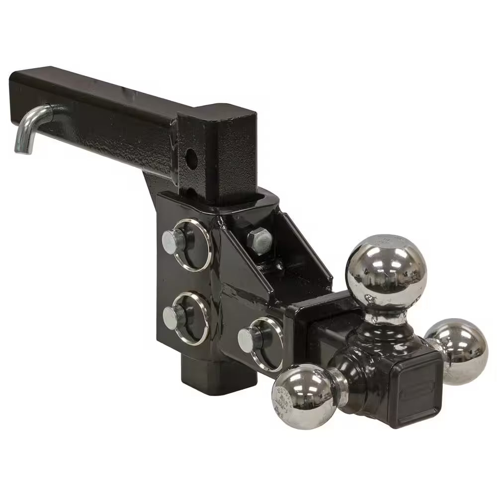 1-7/8 In., 2 In., 2-5/16 In. Chrome Towing Balls Adjustable Tri-Ball Hitch
