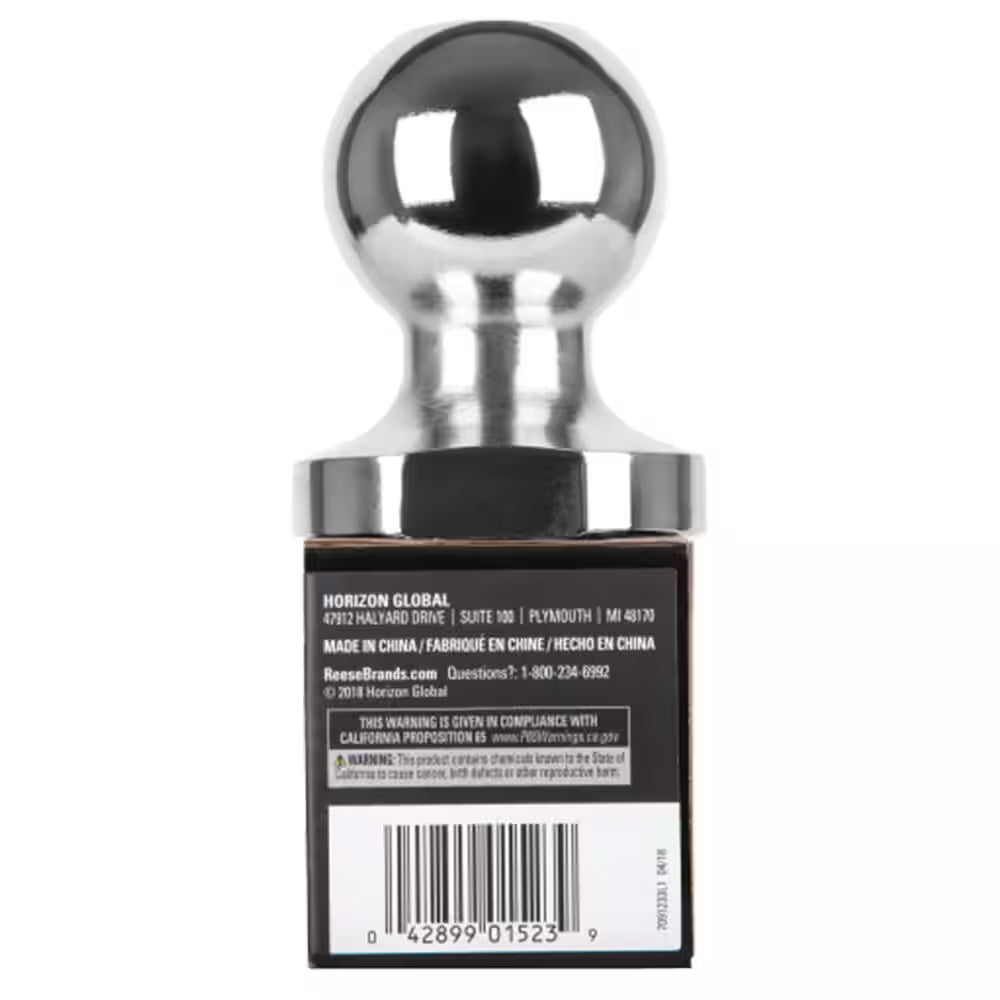 Trailer Hitch Ball with Chrome Finish