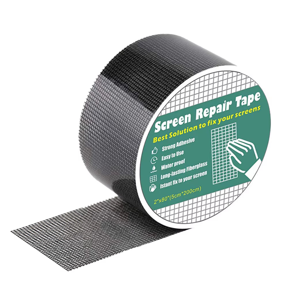 Window Screen Repair Tape Self 5*200Cm Adhesive Mesh Tape Net Door Fix Patch anti Insect Mosquito Mesh Broken Strong Repairing