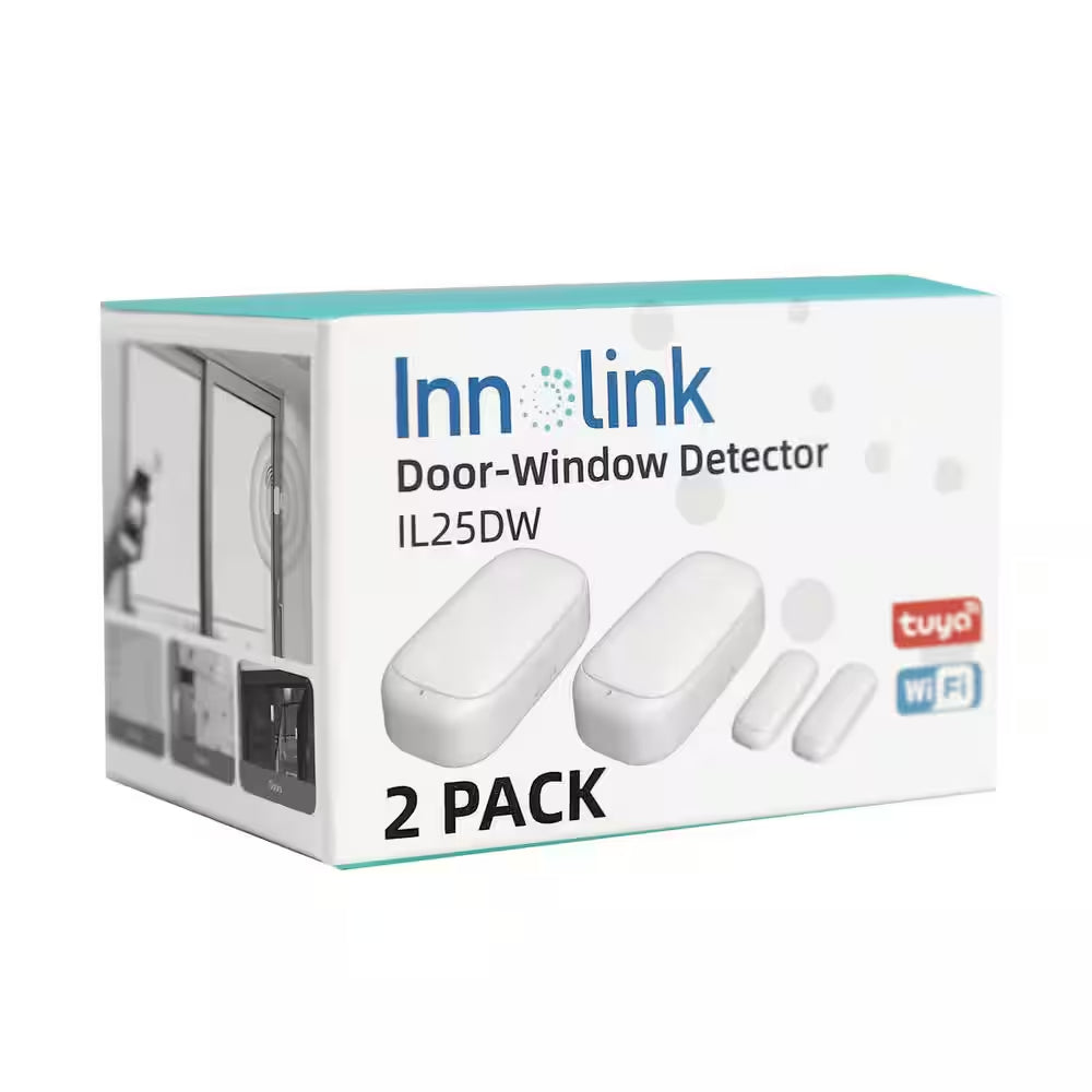 Entry Sensor (Pack of 2) - TUYA Wifi Window and Door Protection, Real-Time Wireless Door Sensor, with TUYA App