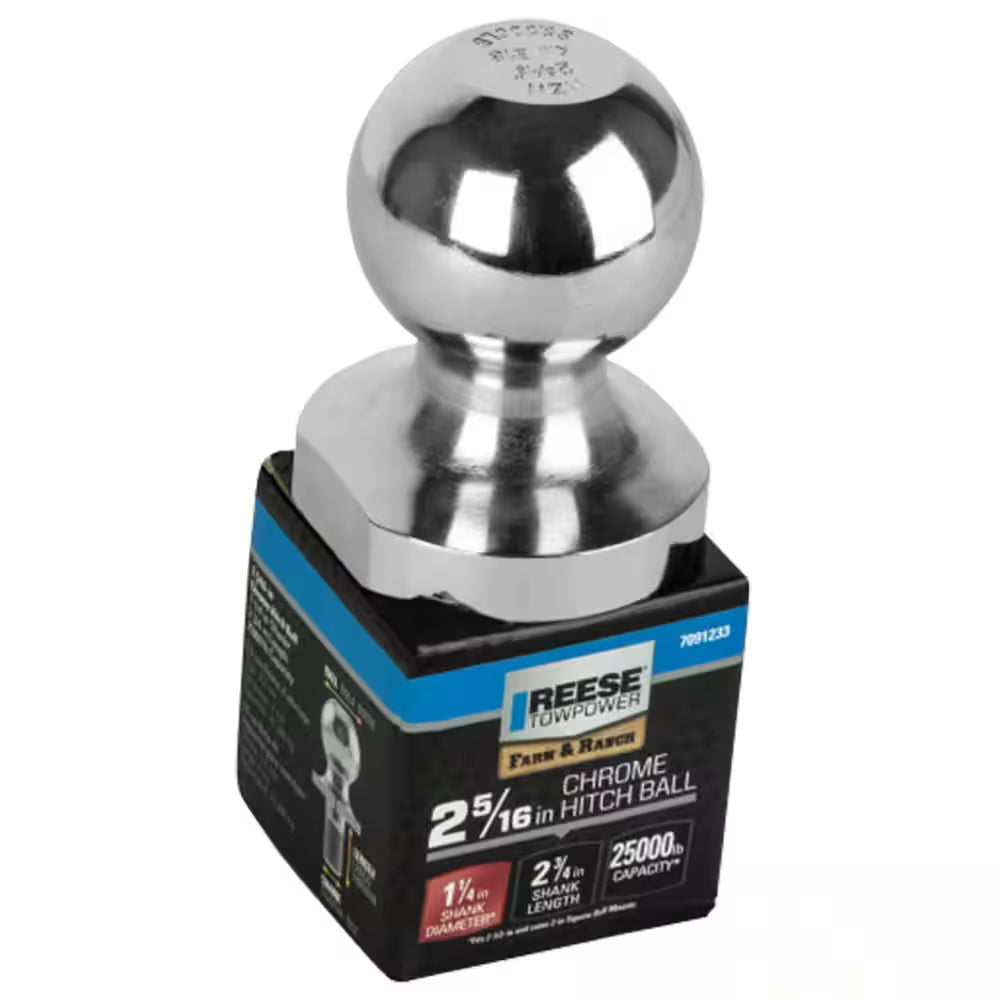 Trailer Hitch Ball with Chrome Finish