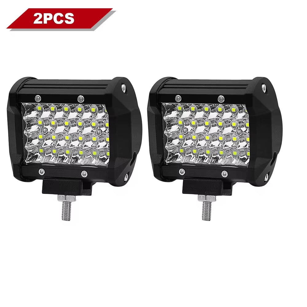 2PCS LED Light Bar Tow Hitch Hook Lights Bar 4X4 off Road Ditch Lamp Spotlights Holder 12-24V Headlights for Truck Tractor Atv