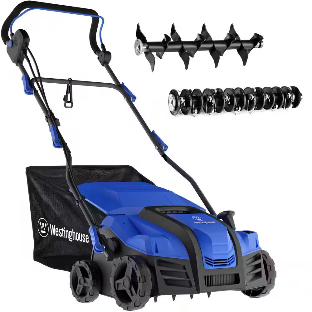 16 In. 15 Amp Corded Electric Dethatcher and Aerator with 14.5 Gal. Collection Bag