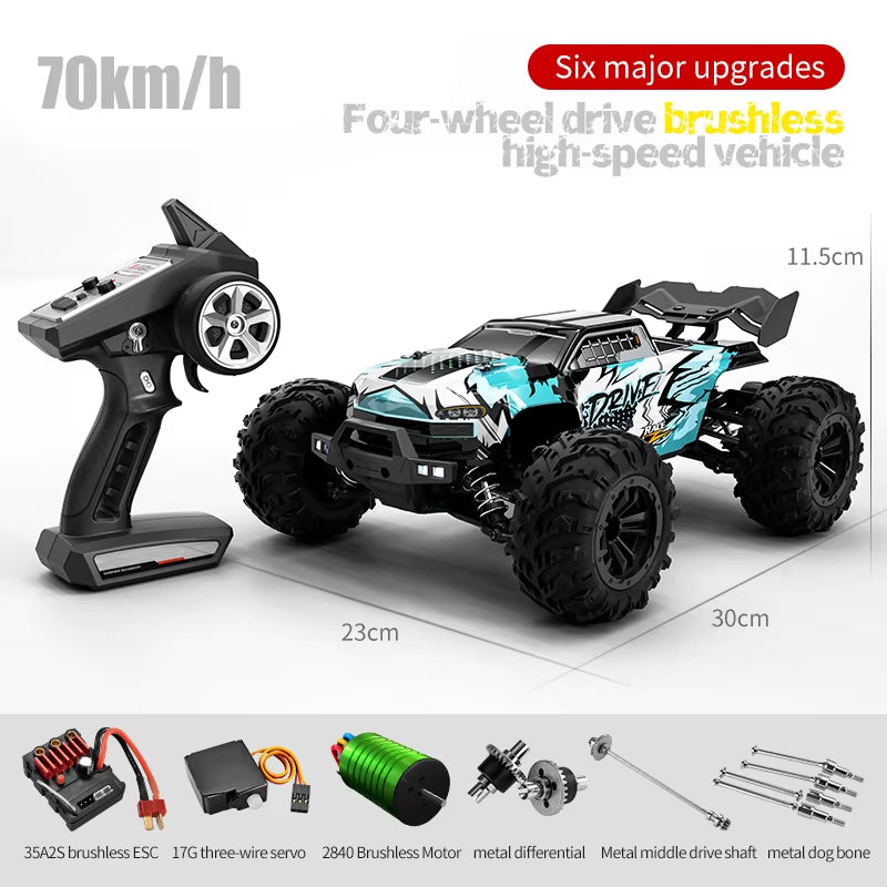 1:16 RC Monster Truck 4WD High Speed Off-Road Climbing Vehicle, Boys Remote Control Toy Car