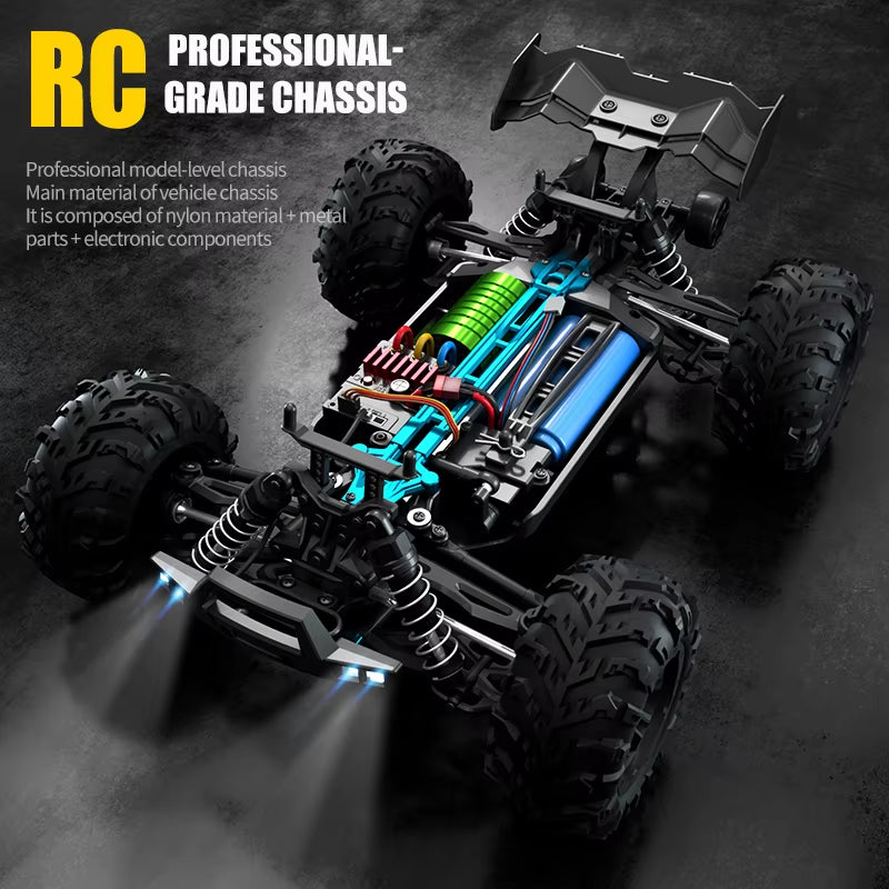 1:16 RC Monster Truck 4WD High Speed Off-Road Climbing Vehicle, Boys Remote Control Toy Car