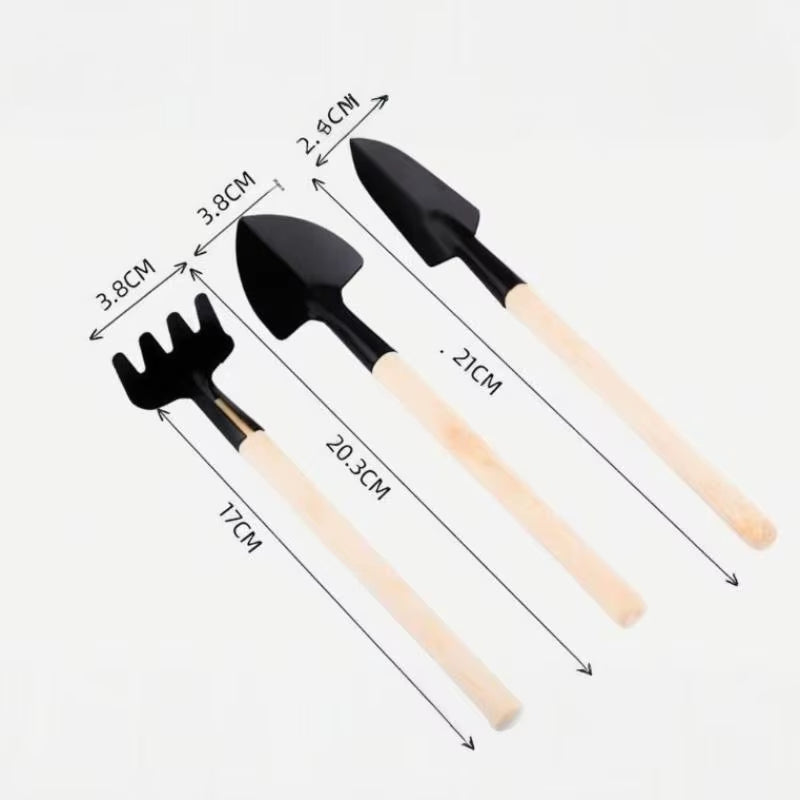 3Pcs/Set Mini Gardening Tool Set Potting Kit with Small Shovel for Indoor Plants Flower Soil Cultivation