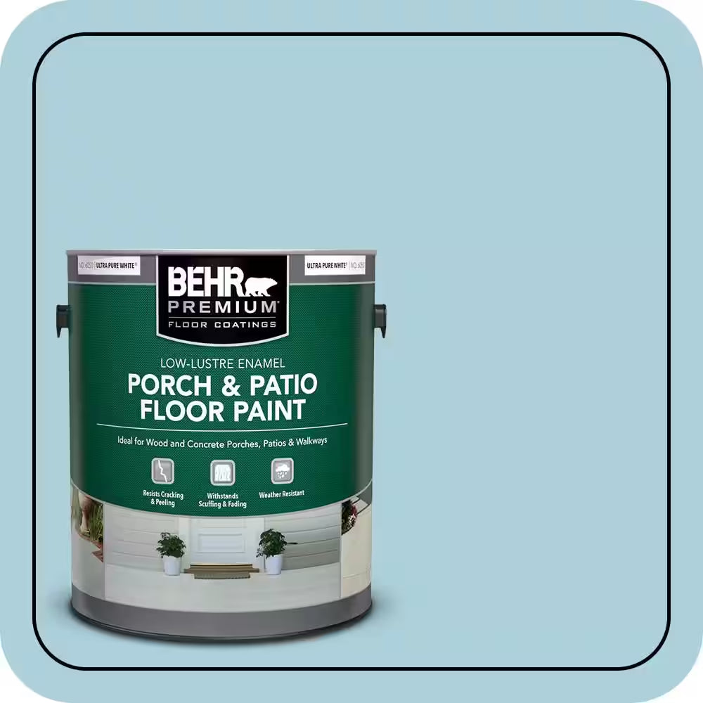1 Gal. #PFC-56 Pools of Blue Low-Lustre Enamel Interior/Exterior Porch and Patio Floor Paint