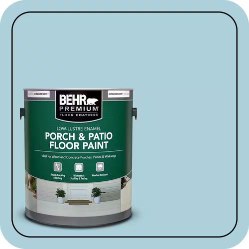 1 Gal. #PFC-56 Pools of Blue Low-Lustre Enamel Interior/Exterior Porch and Patio Floor Paint