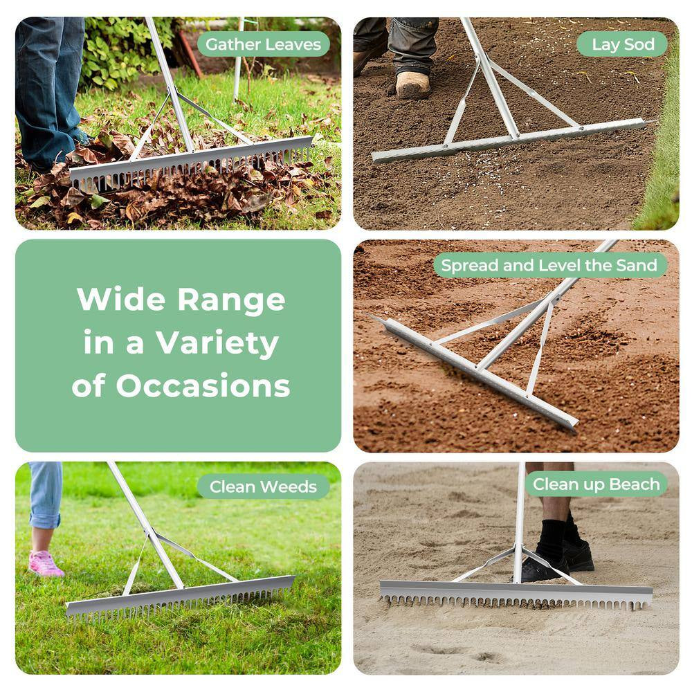 68 In. Aluminum Rake with 36 In. W Rake Head