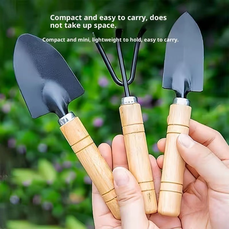 3Pcs/Set Mini Gardening Tool Set Potting Kit with Small Shovel for Indoor Plants Flower Soil Cultivation