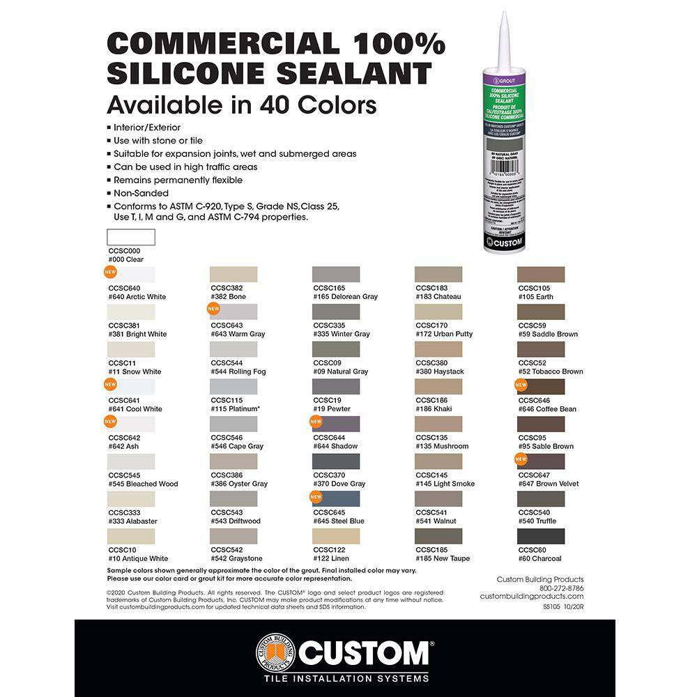 Commercial #646 10.1 Oz. Coffee Bean Silicone Caulk