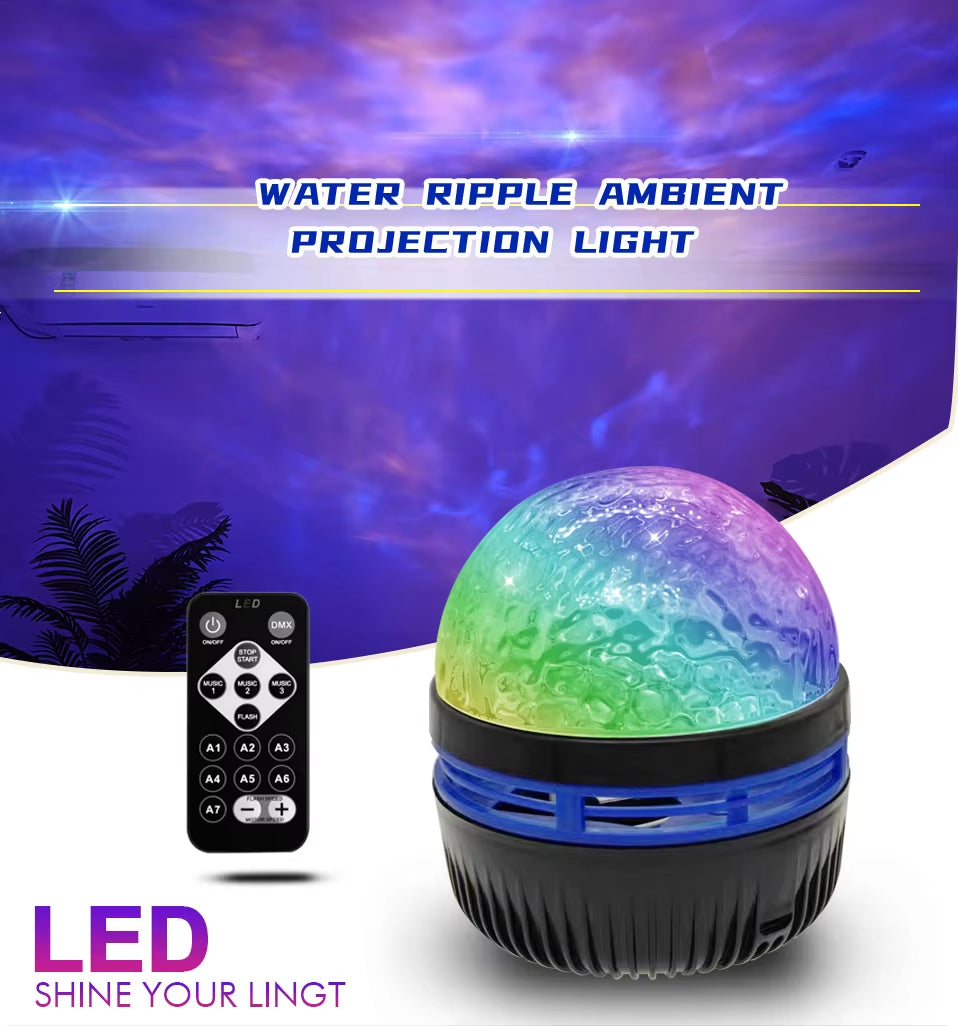 Aurora Projector LED Lamp Remote Control USB 5V Starry Projector Night Light Color-Changing for Room Decor Kids Birthday Gifts