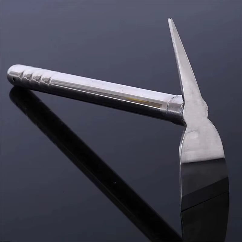 G5AB Handle Design Multipurpose Metal Rake Stainless Steel Rake Hoe Farm Garden Tool Weeding Excavator Hand Rake