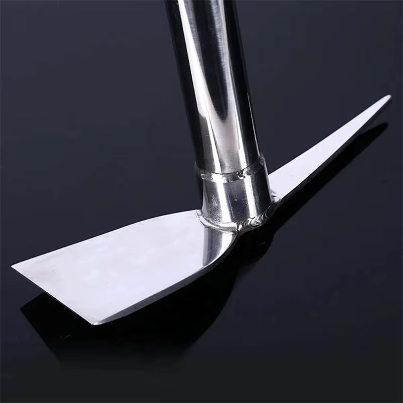 G5AB Handle Design Multipurpose Metal Rake Stainless Steel Rake Hoe Farm Garden Tool Weeding Excavator Hand Rake