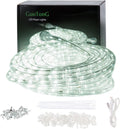 50Ft/15M Plug in LED Rope Lights, 540 Daylight White Leds, 110V, Waterproof,Connectable, Power Socket Connector Fuse Holder, Indoor/Outdoor Use, Ideal for Backyards, Decorative Lighting
