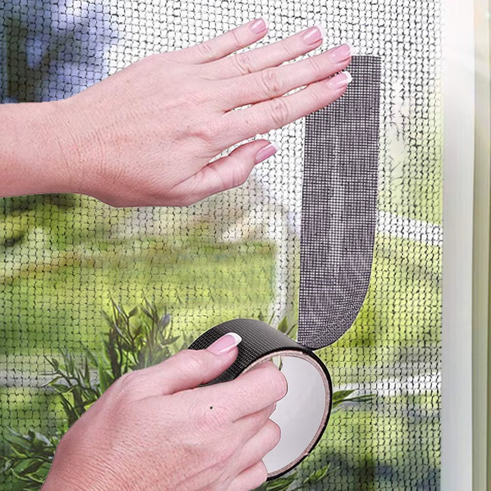 Window Screen Repair Tape Self 5*200Cm Adhesive Mesh Tape Net Door Fix Patch anti Insect Mosquito Mesh Broken Strong Repairing