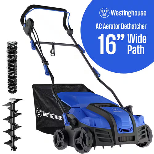 16 In. 15 Amp Corded Electric Dethatcher and Aerator with 14.5 Gal. Collection Bag