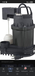 1/3 HP Submersible Plastic Utility Pump
